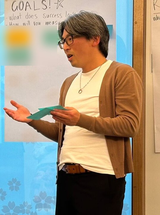 ワークショップで話す石川譲